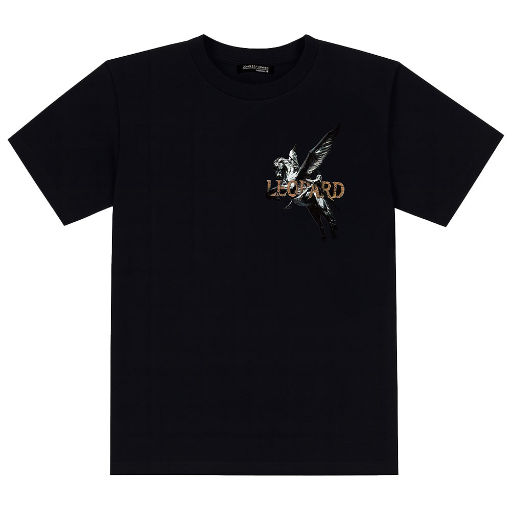 John Leopard Tshirt Mythic Stallion Black - Imagen 2
