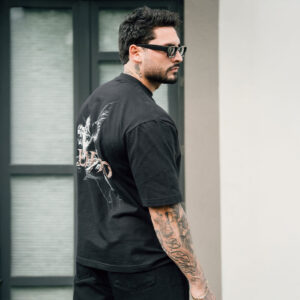 John Leopard Tshirt Mythic Stallion Black