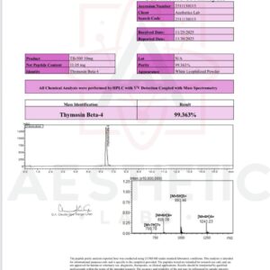 CERTIFICADO ANALITICO PEPTIDOS AESTHETIC LABS