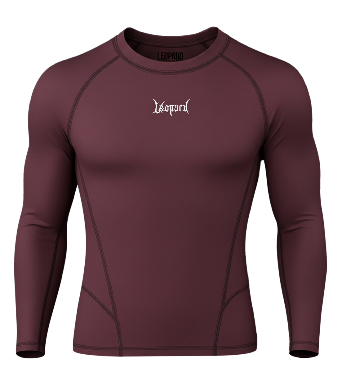 John Leopard Strike Ops Compression Long Sleeve Burgundy - Imagen 2