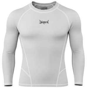 John Leopard Strike Ops Compression Long Sleeve White