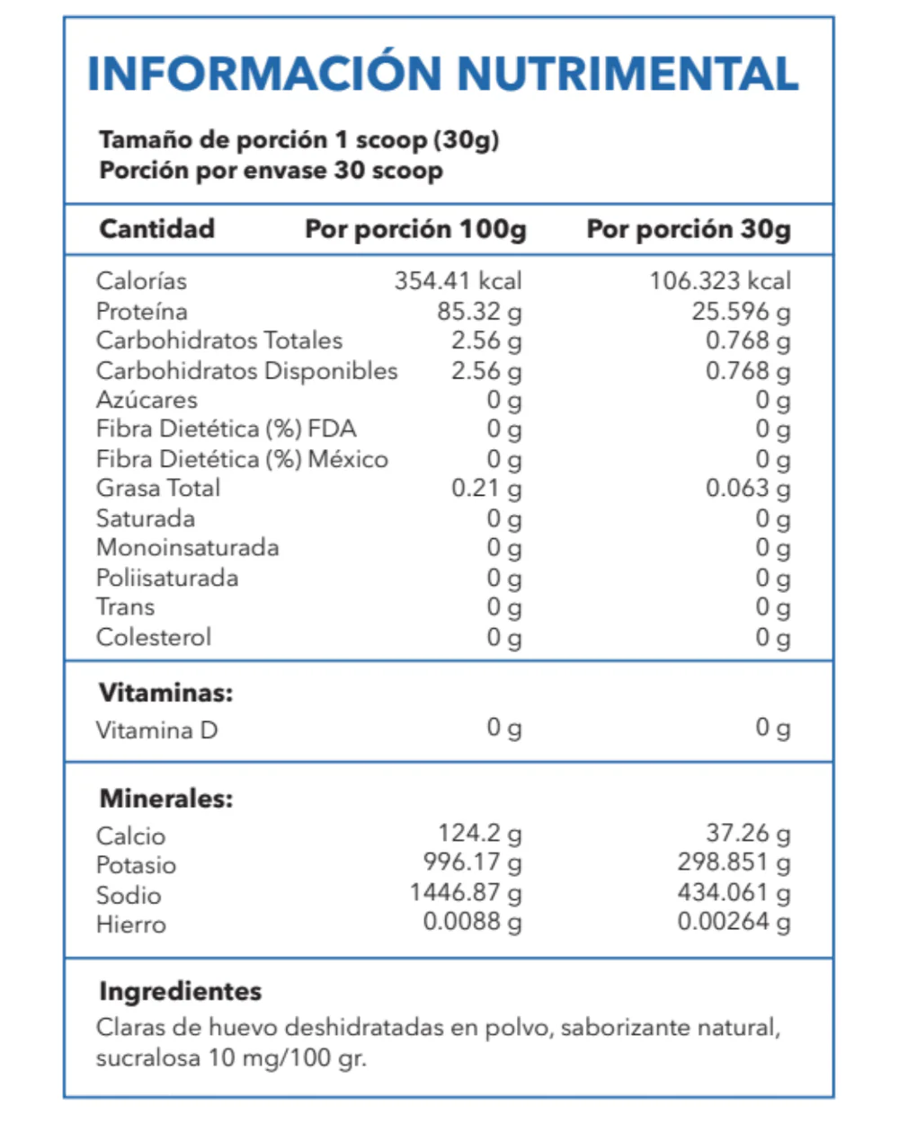 PROTEINA DE CLARA DE HUEVO EGG CRISTALS - Imagen 2