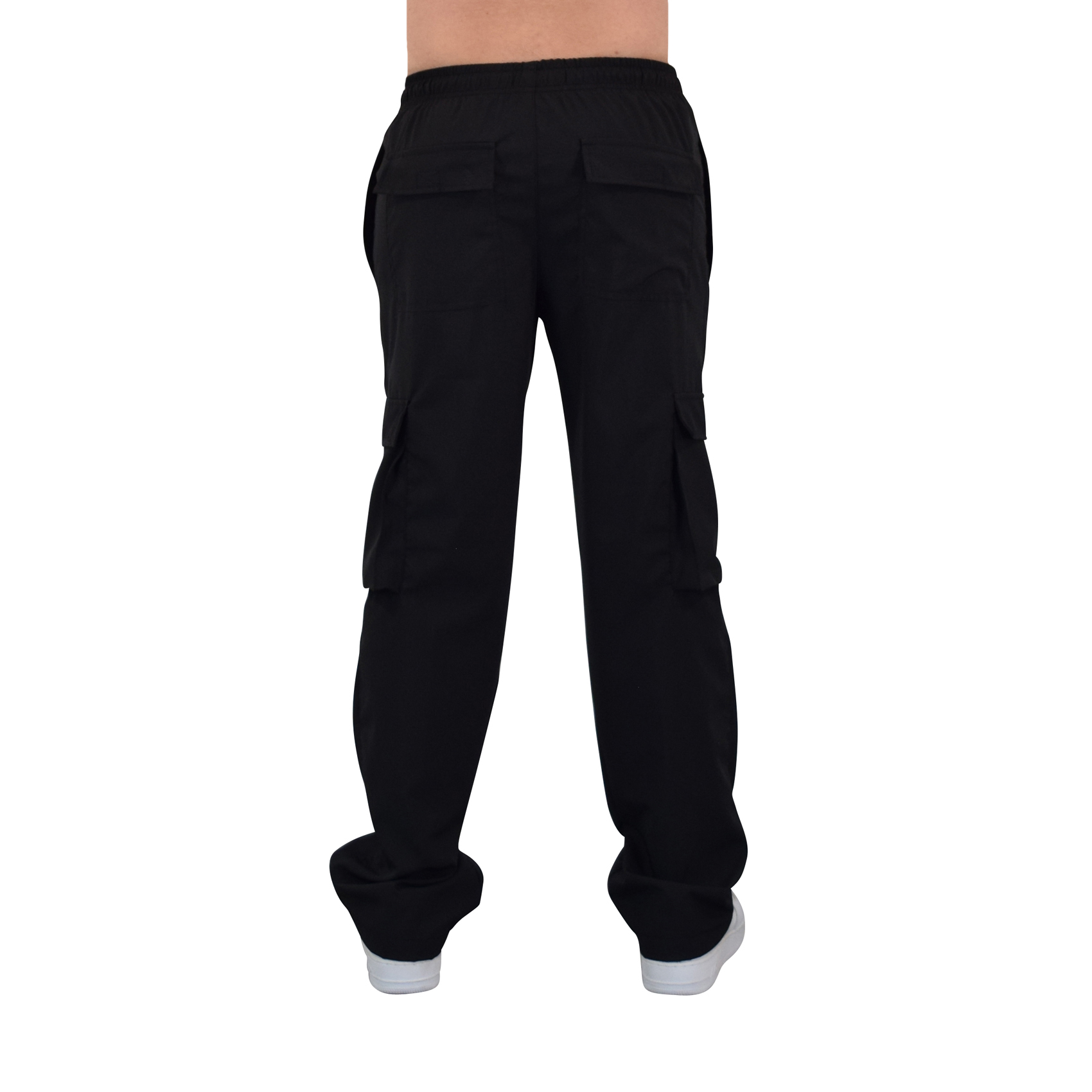 John Leopard Parachute Cargo Track Pants Black - Imagen 3