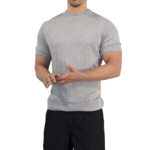 John Leopard Cruise Knitted Shirt Bambú Light Gray