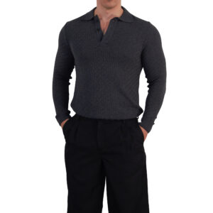 John Leopard Knitted Connery Polo Manga Larga Oxford