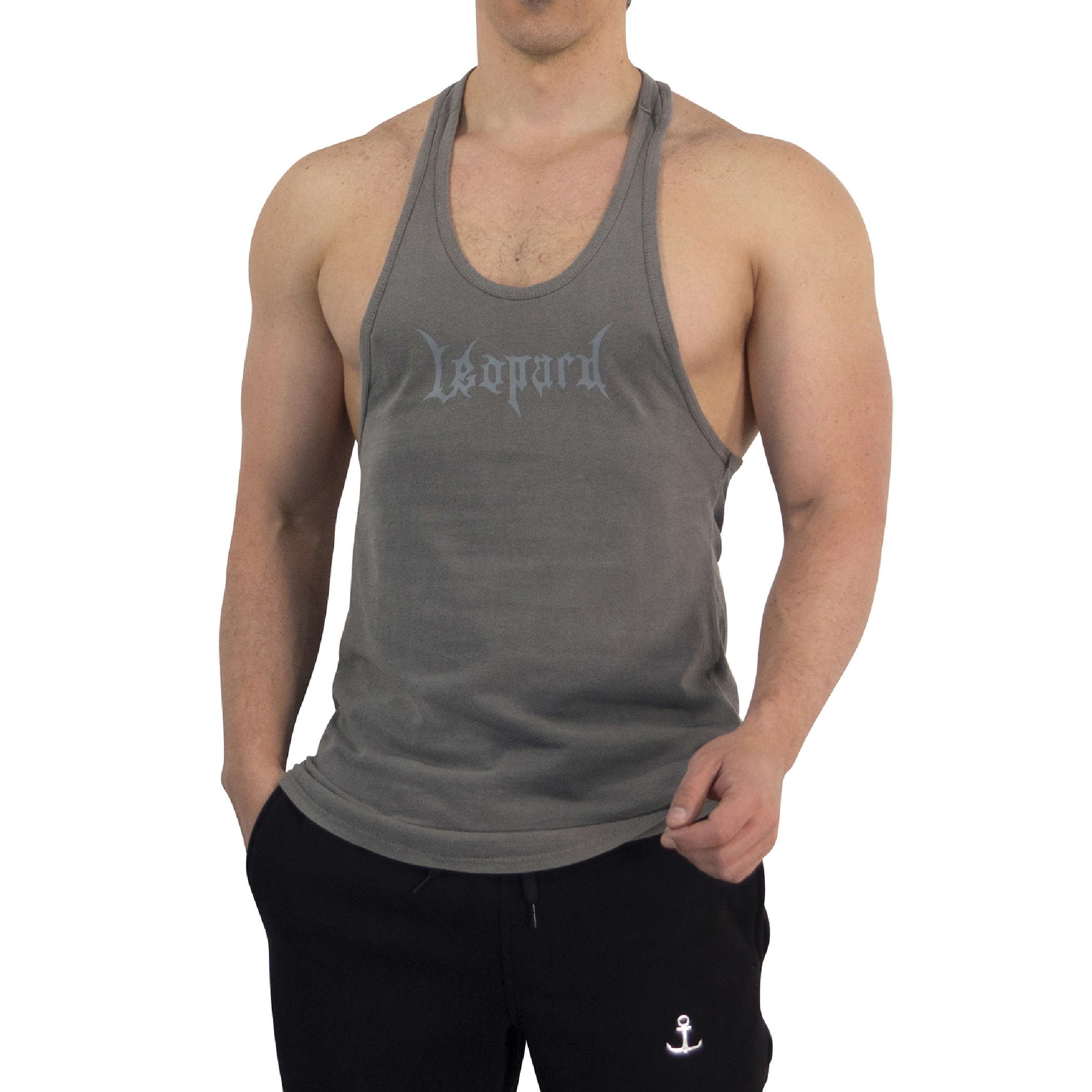 John Leopard Playera Stringer Tank Dark Series Pigment Green - Imagen 4