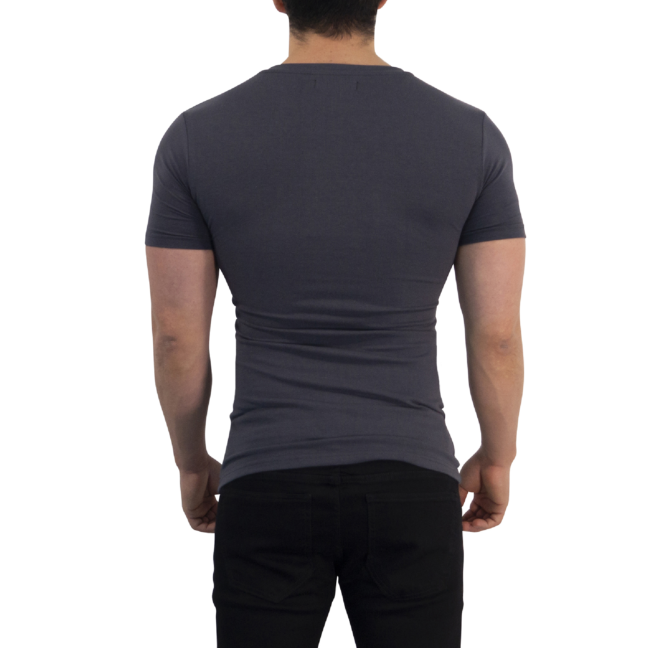 John Leopard Playera Cuello V Profundo Gris Rata - Imagen 3