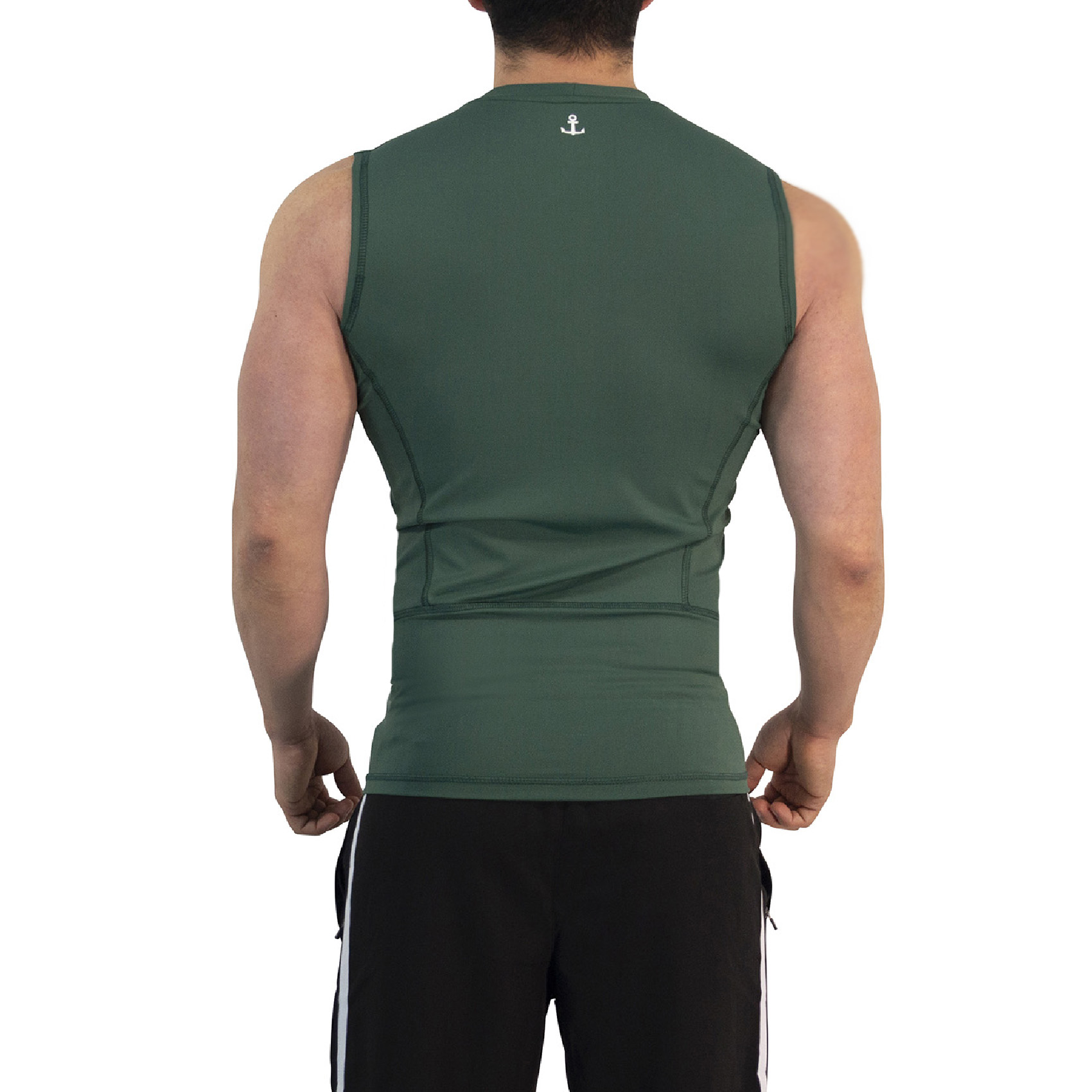 John Leopard Strike Ops Compression Tank Sleeve Dark Green - Imagen 3