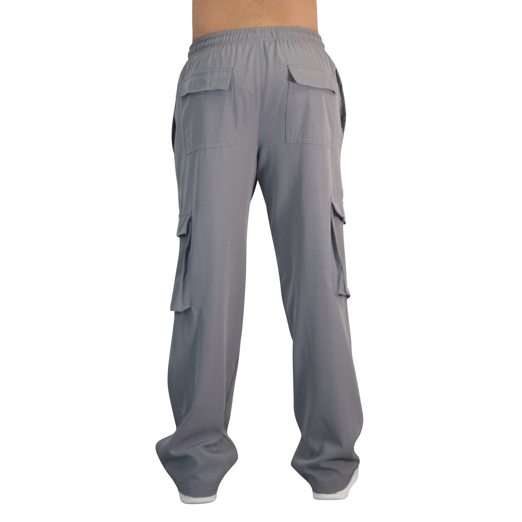 John Leopard Parachute Cargo Track Pants Light Gray - Imagen 3