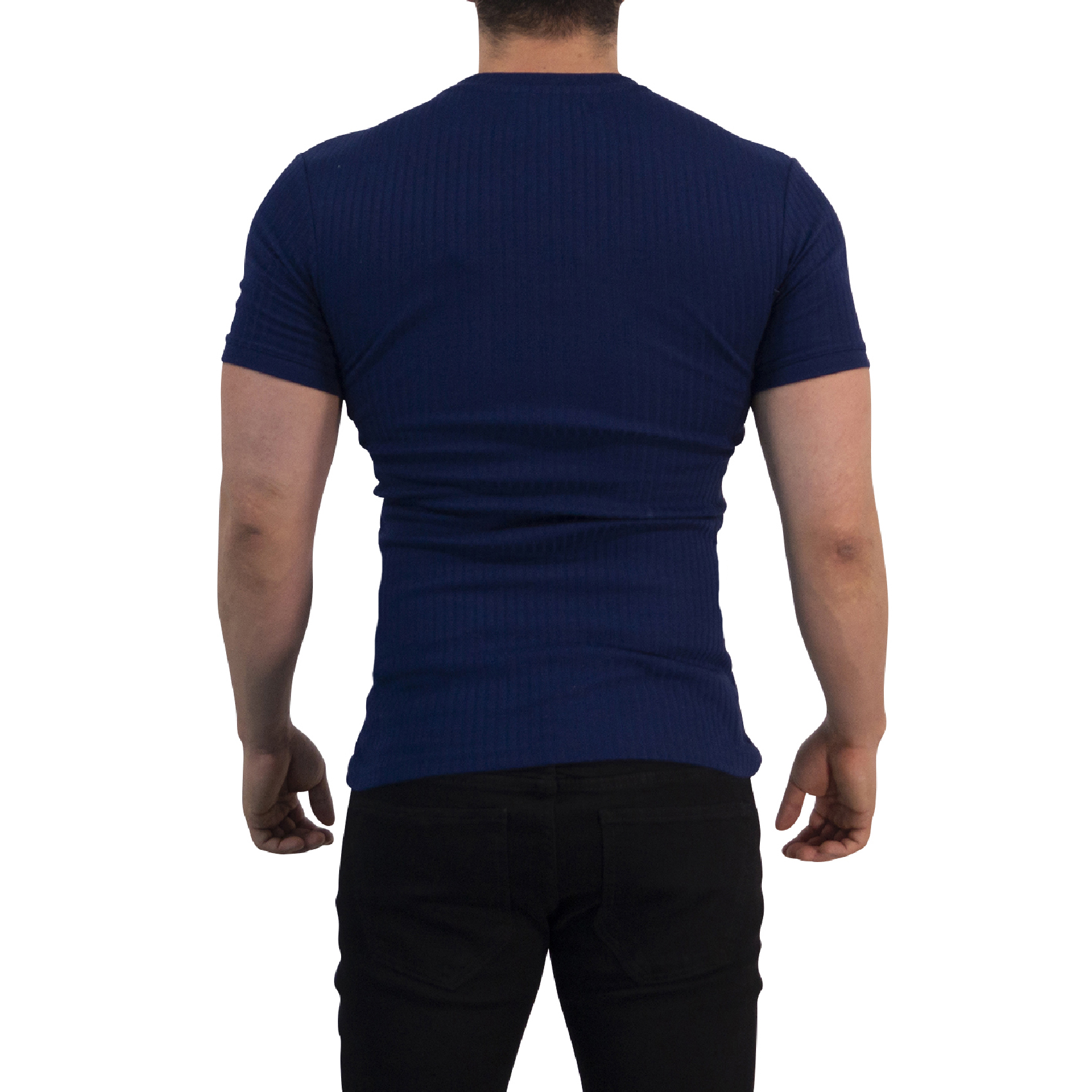 John Leopard Playera Ribbed Short Sleeve Navy - Imagen 3