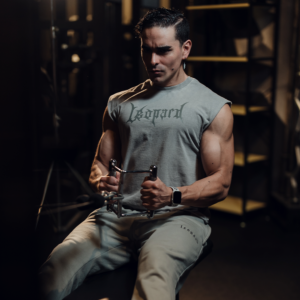 John Leopard Playera Sleeveless Boxy | Dark SeriesPigment Light Gray