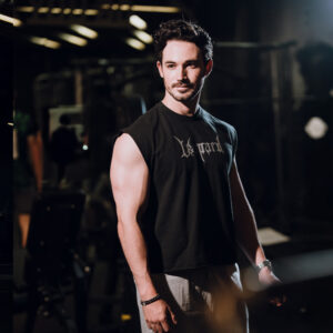 John Leopard Playera Sleeveless Boxy | Dark Series Leopard Pigment Black