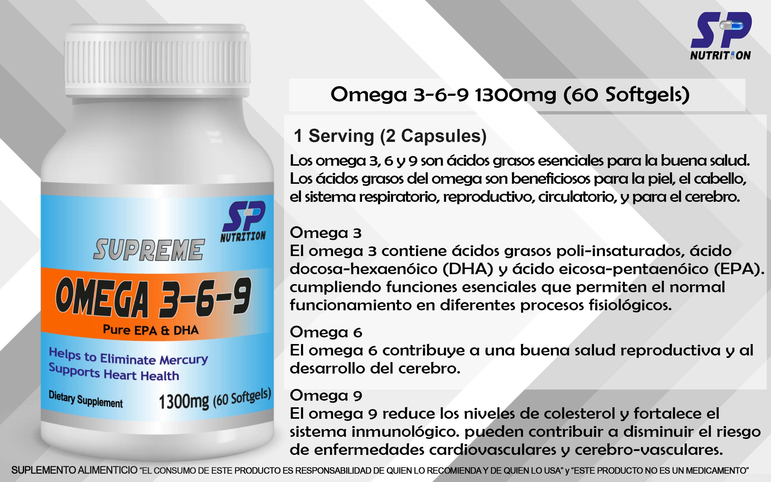 Supreme Omega 3,6,9 1300mg - Imagen 2