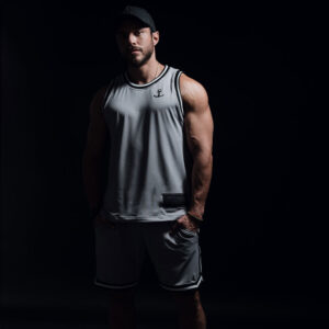 John Leopard Mesh Jersey Mamba State Gray Anchor Logo