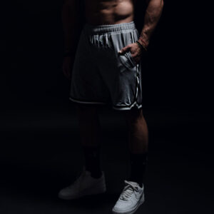 John Leopard Mesh Short Mamba State Gray Anchor Logo