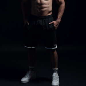 John Leopard Mesh Short Mamba State Black Anchor Logo